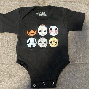6 month horror fan baby onesie
